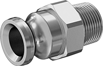 Male Camlock Adapter, Type F, male camlock x male NPT